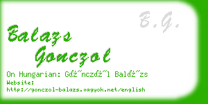 balazs gonczol business card